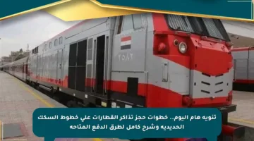 تنويه هام اليوم.. خطوات حجز تذاكر القطارات على خطوط السكك الحديدية وشرح كامل لطرق الدفع المتاحة